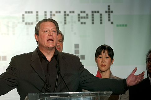 Gore at the April 4, 2005 unveiling of Current (AP)