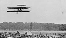 The flight trials at Fort Myer, Virginia.