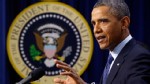 PHOTO: President Barack Obama gestures as he speaks about the fiscal cliff, Dec. 31, 2012, in the South Court Auditorium at the White House in Washington.