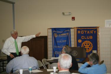 Speaking at the Clarke County Rotary Club