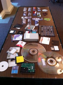 Selection of obsolete media at the 2010 National Book Festival, by wlef70 on Flickr