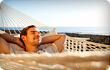 man napping in hammock