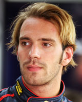 Jean Eric Vergne in the Toro Rosso garage