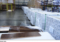 Figure 4: Boxes of Chinese Wood Flooring Brought into the United States through Evasion