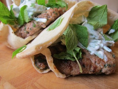 Lamb Burger with Chunky Mint Tzatziki