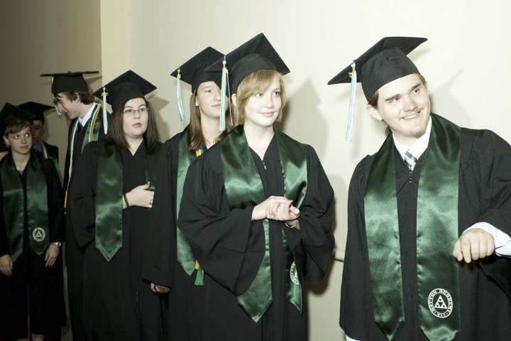 High School Students At Gatton Academy In Graduation