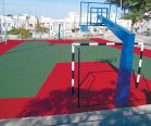 The basketball court at the Rimonim school after the facelift.