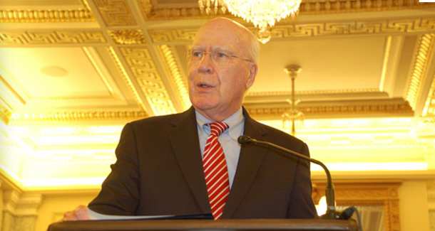 Sen. Patrick Leahy previously said his bill boosts Americans' e-mail privacy protections by "requiring that the government obtain a search warrant." That's no longer the case. 