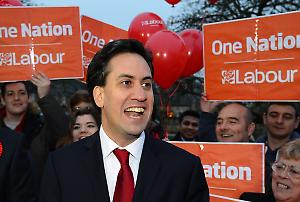 Ed Miliband speaks after Labour's Andy Sawford had won the Corby by-election
