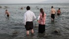 In the Kinneret, August 12, 2012 (photo credit: Yaakov Naumi/Flash90)