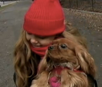 Photo: ABC News // Mia Bendray was happily reunited with Marley in Christmas Day.