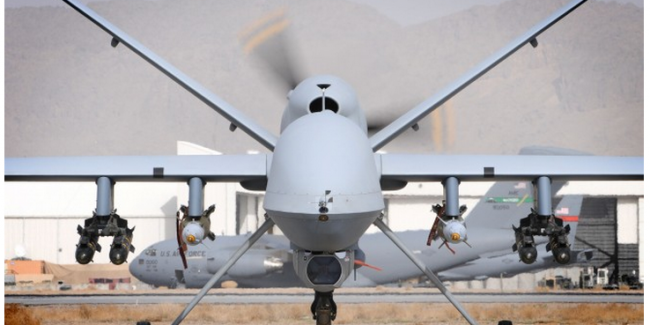 Armed MQ-9 Reaper drones like this one are used by both the U.S. military and the CIA. Photo: USAF