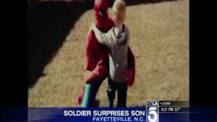 ADORABLE: Returning Soldier Surprises Son Dressed as Spiderman