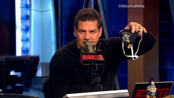 Mike Golic and his Notre Dame thong