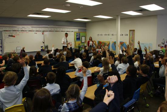 Rep. Paulsen visits with students at Parnassus Academy in Maple Grove