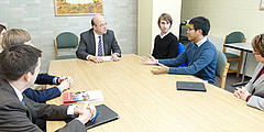 Jim McGovern meets with Financial Aid Students at Northeastern University 10-25-11