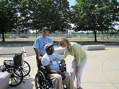 Representative Sutton Greets WWII Veterans from Northeast Ohio during their Honor Flight Trip to Washington, DC