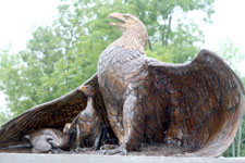 Bronze eagle from Veterans Memorial Park