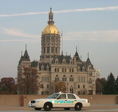 Capitol Police cruiser with State Capitol in background