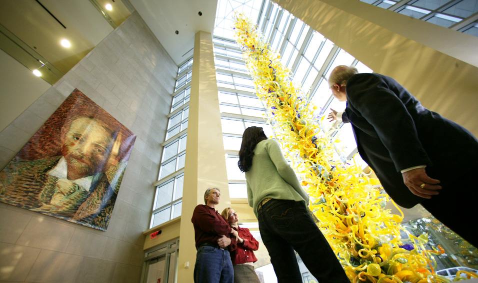 The arts are alive and thriving in Oklahoma where you can gaze at Dale Chihuly’s tallest blown glass tower at the Oklahoma City Museum of Art.