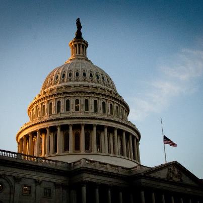 Photo: The flag at the U.S. Capitol is flying at half-staff in memory of the victims in the Newtown school shooting today.