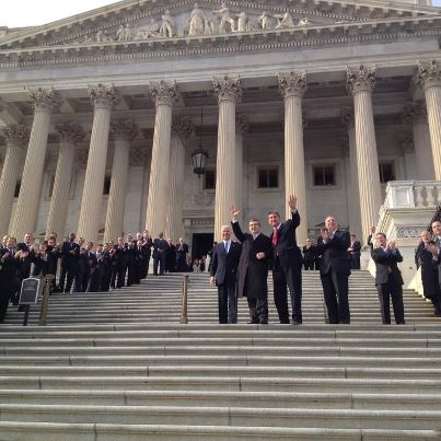 Photo: Just finished climbing the steps of the Capitol, It is the honor of my life to represent the people of Illinois . Thank you for all the support!