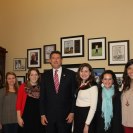 Photo: University of Mississippi Barksdale Honors College students Anne Marie DeLee, Katherine McLaughlin, Bennett Barr,  Elizabeth Wicks, Maia Cotello, Sara Kiparizoska with Congressman Gregg Harper