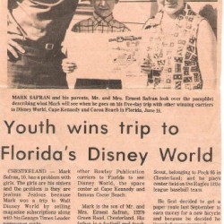 Back in the day; Won a trip to Cape Canaveral.