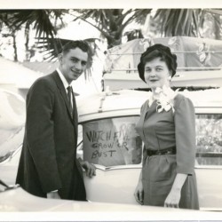 Thomas and Rebecca Knippel, after their wedding 12/26/60