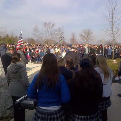 Photo: Attending the 3rd annual ceremony for Wreaths Across America at Washington Crossing National Cemetery.  Over 1,000 attended to Remember - Honor - Teach.