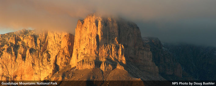 Cloudy Sunset at Guadalupe Mountain National Park