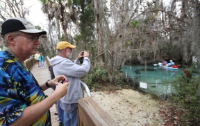 Visitors at a recent open house event at Three Sisters Springs.