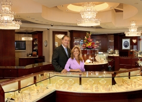 Ed and Tracey Dikes, owners of Weston Jewelers.