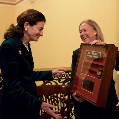 Photo: I surprised my wonderful friend, Senator Snowe, with an early Christmas gift today. I am sad to see her time in the Senate come to an end, but very thankful for her friendship over the years.