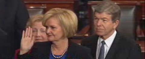 Pic: @ClaireCMc joined by @RoyBlunt being sworn in to her second term  #MOSen  http://twitter.yfrog.com/oc9mghap