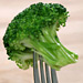 broccoli on a fork