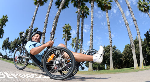 A photo of a Veteran Cycling.