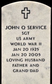 Sample Headstone