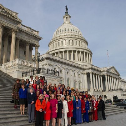 Photo: Proud to stand with the women of the House Democratic Caucus before the swearing-in of 113th Congress today. With the largest number of women in a party Caucus in the history of Congress, we prove that a woman’s place is in the House!