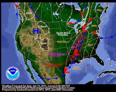 Forecast Weather Map - click to enlarge