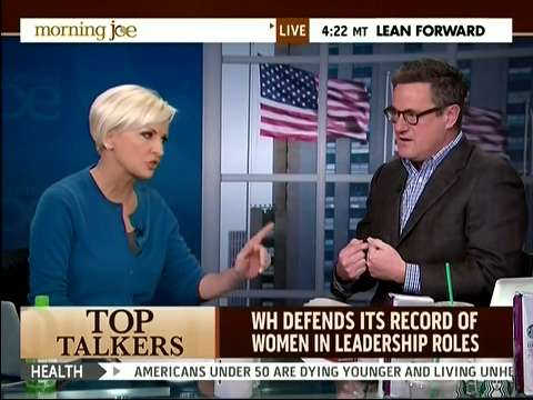 Joe Scarborough and Mika Brzezinski argued on their show, MSNBC's Morning Joe, after Brezinski said Scarborough was 'being chauvinistic' while discussing a lack of diversity in President Obama's cabinet.