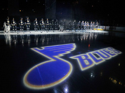 St. Louis Blues introduced before a game