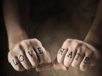 love and hate tattoos