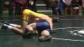 Mike Pongracz of Delaware Valley pins Glen Haines of Lenape Valley, 132lbs 