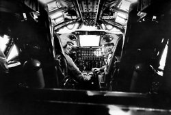 A December 1957&#160;spread in the Times magazine gave a glimpse of life at the headquarters of the Strategic Air Command in Omaha, where B-52 crews were on “continuous alert.” Here, Capt. W. H. Roberts and Lt. A. H. Hecker sat ready for takeoff in their $8 million plane (figure not adjusted for inflation). Photo: Sam Falk/The New York Times 