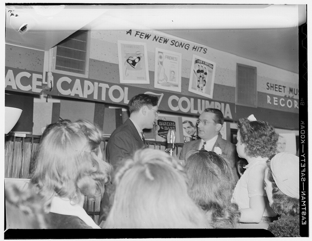 [Portrait of Tommy Dorsey and William P. Gottlieb, record store, Washington, D.C., ca. 1940] (LOC)