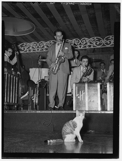 [Portrait of Sam Donahue and Hep, Aquarium, New York, N.Y., ca. Dec. 1946] (LOC)