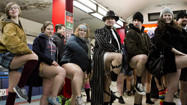 Chicago shows a lot of leg for the no pants subway ride