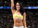 A member of the Denver Nuggets dance team performs during a break in the action against the Los Angeles Lakers at Pepsi Center on Dec. 26. (Photo by Doug Pensinger/Getty Images)