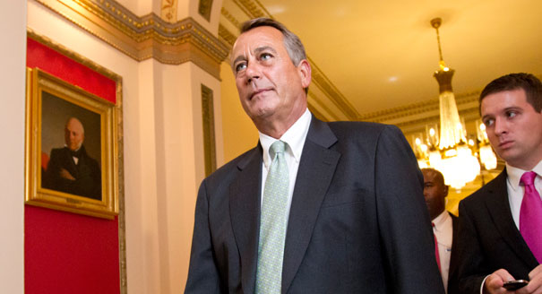 John Boehner leaves the House chamber Wednesday. | AP Photo